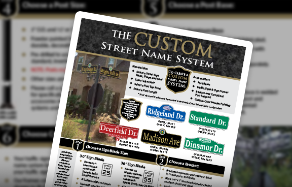 Customizable street name signage options